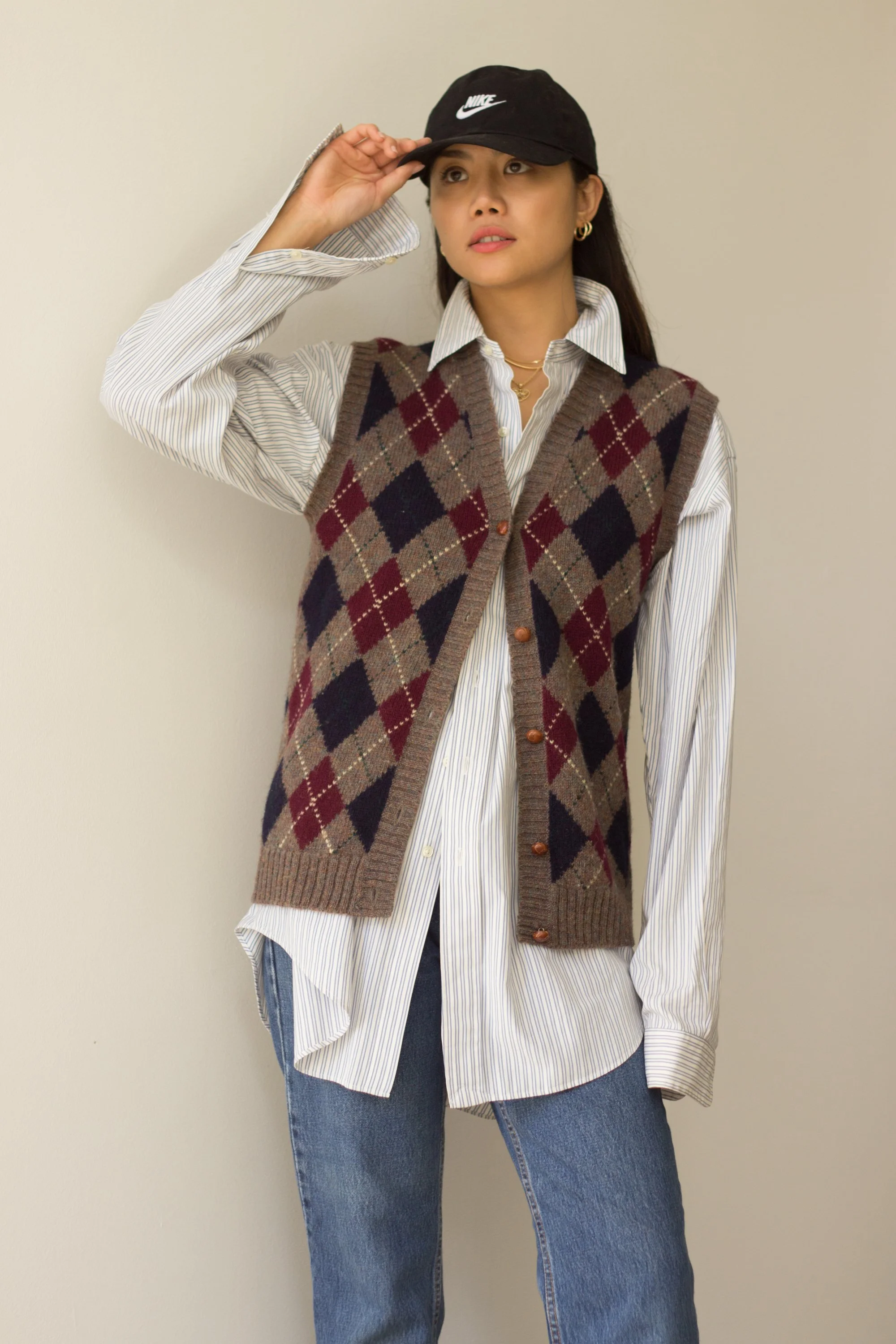 1980s Ralph Lauren Argyle Sweater Vest Wayward Collection